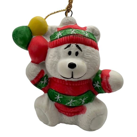 Brinns Snow Bears Christmas Ornaments Holiday Hanging Decor 2" VTG 90s - Picture 5 of 8
